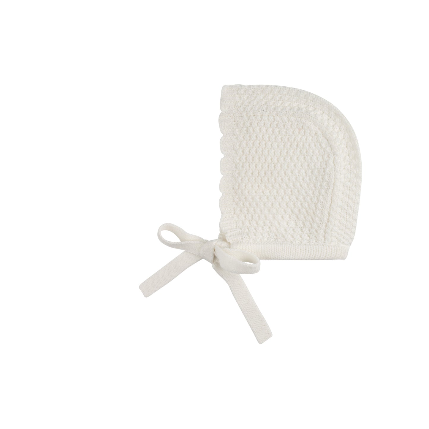 Moss Knit Ivory Bonnet