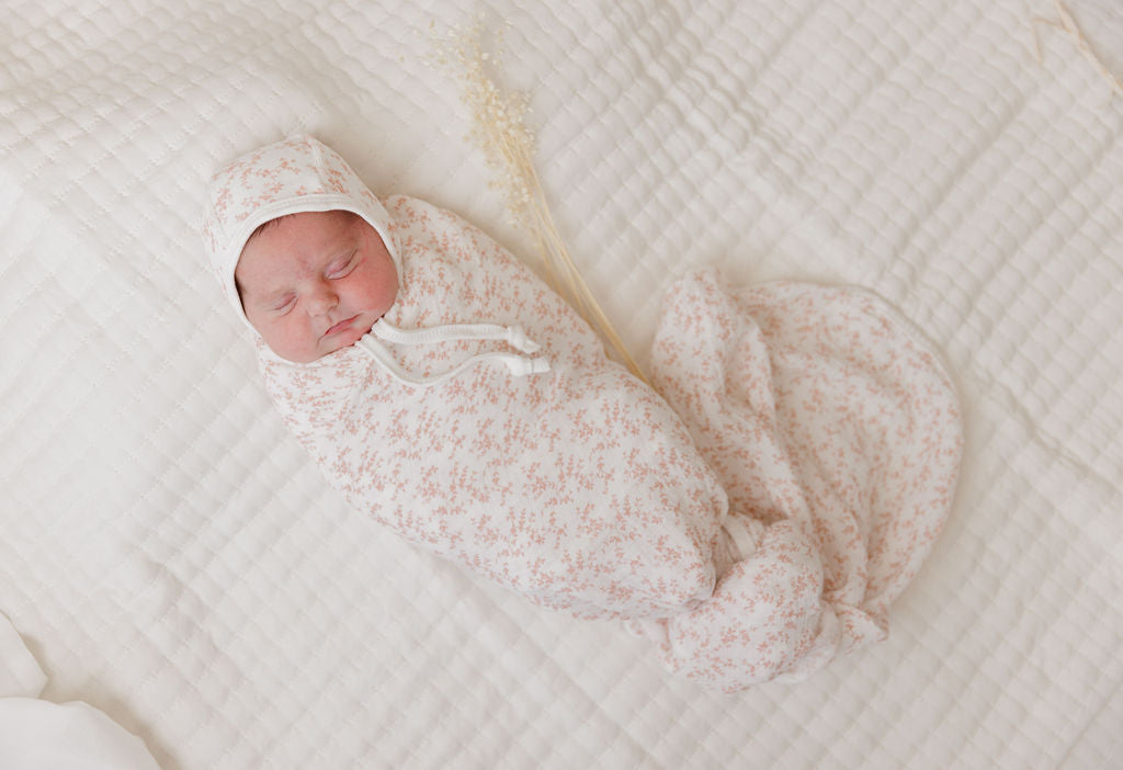 Velour Vine Pattern Pink on Ivory Take me Home Set