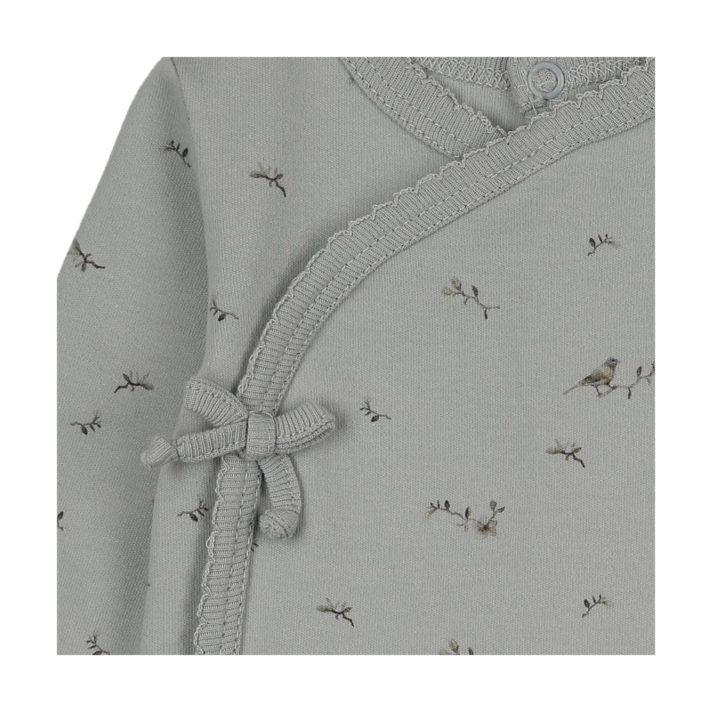 Vintage Bird Wrap Footie & Hat Set