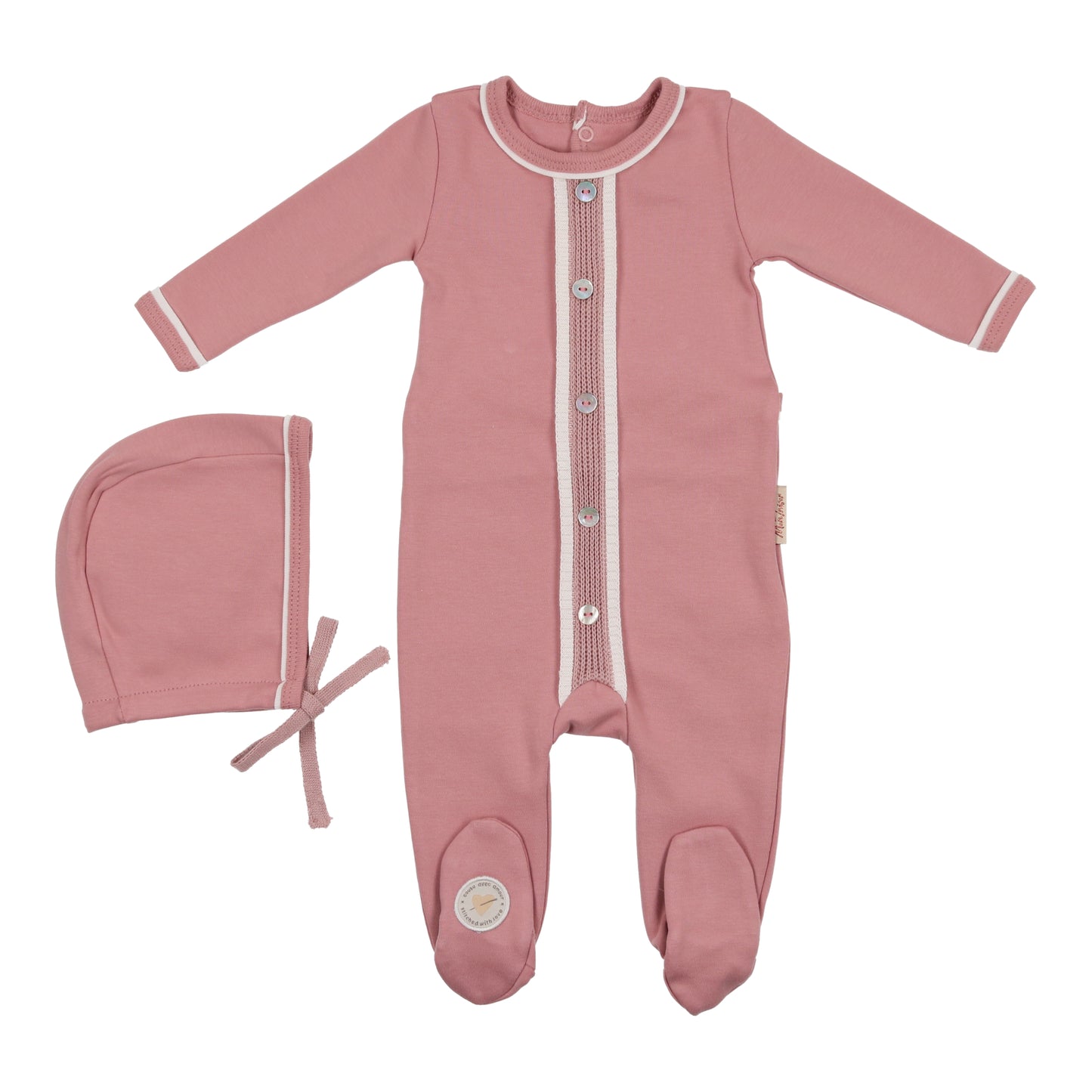 Dimple Dot Collection Footie + Hat