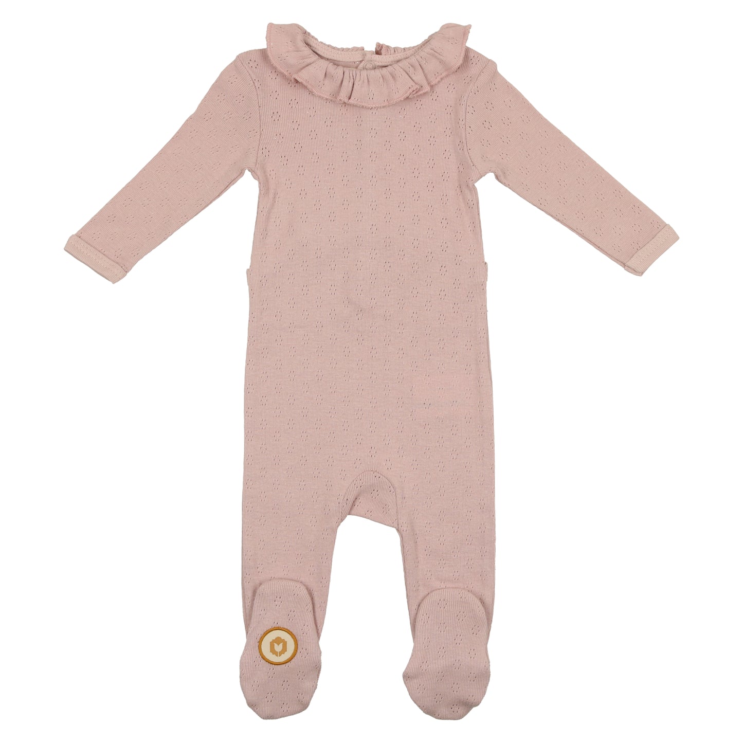 Ruffled Pointelle Footie