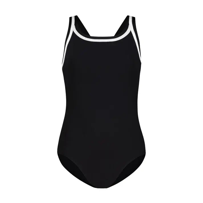 Flamingo Teen One Piece BK/WH Trim