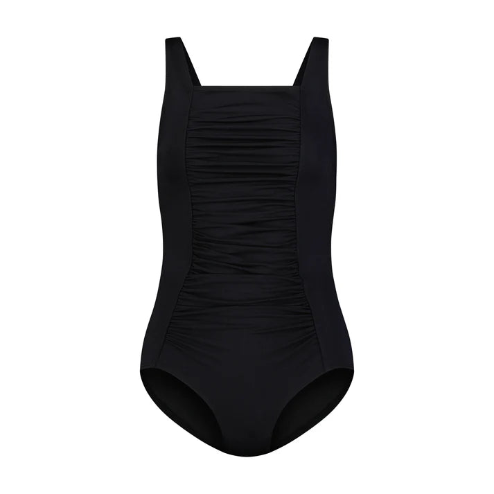 Flamingo Womens Shirred Suit - Black