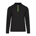 Flamingo Girls Half Zip Logo Top - Neon Green