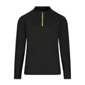 Flamingo Girls Half Zip Logo Top - Neon Green