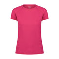 Flamingo Mesh Crew Neck Short-Sleeve Rash Guard - Pink