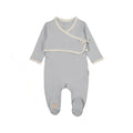 Scalloped Wrap Cardigan Footie & Hat Set