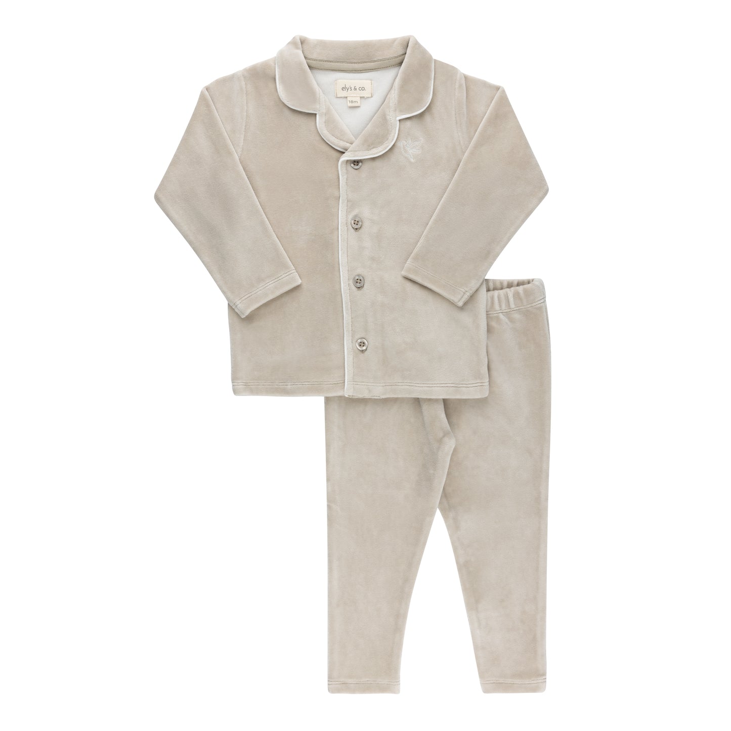 Velour Embroidered Bird Lounge set