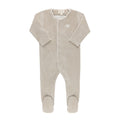 Velour Embroidered Bird Footie