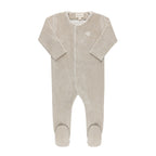 Velour Embroidered Bird Footie