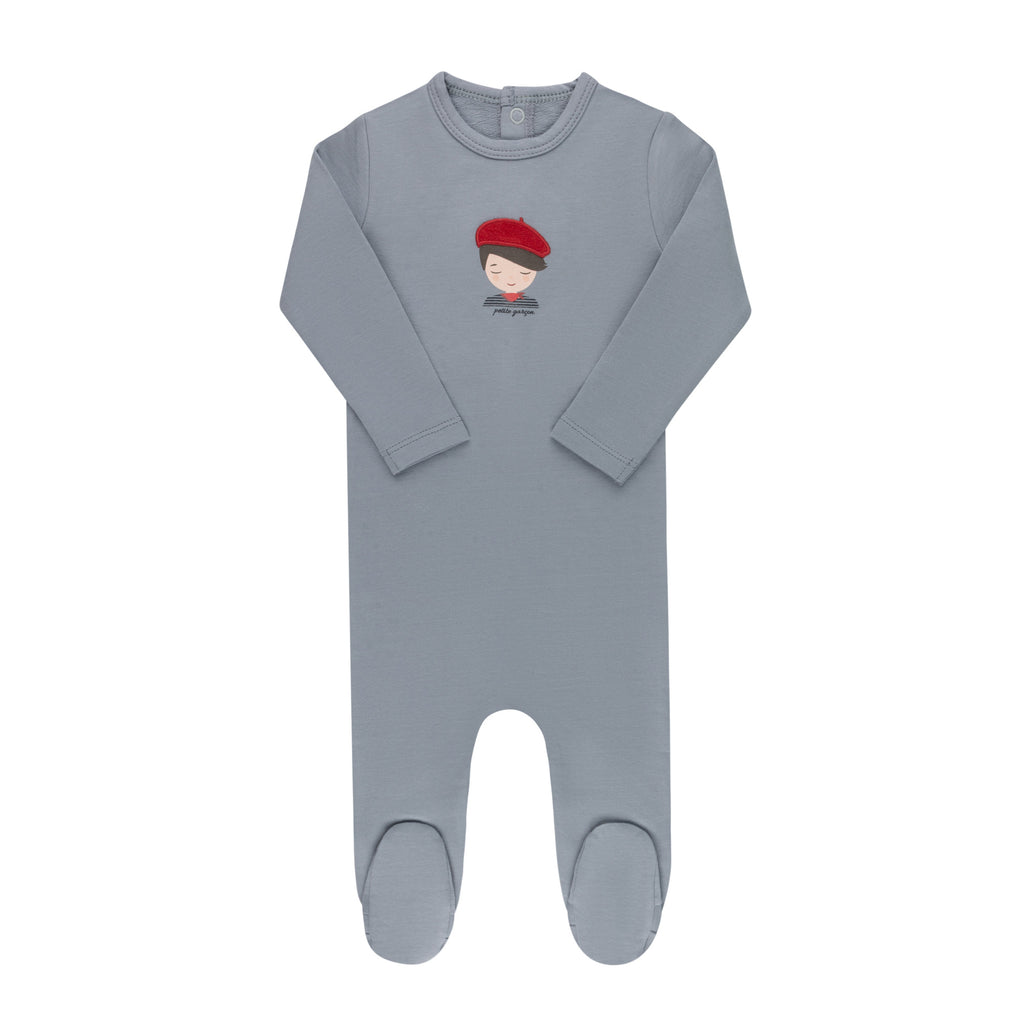 French Terry French Boy Footie + Beanie