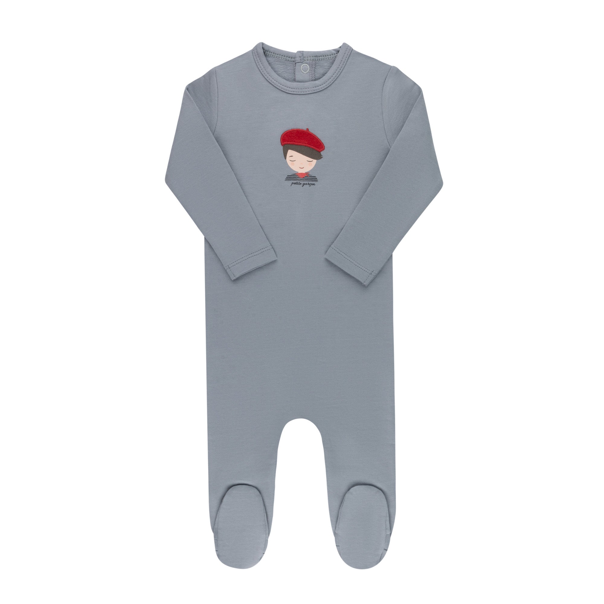 French Terry French Boy Footie + Beanie