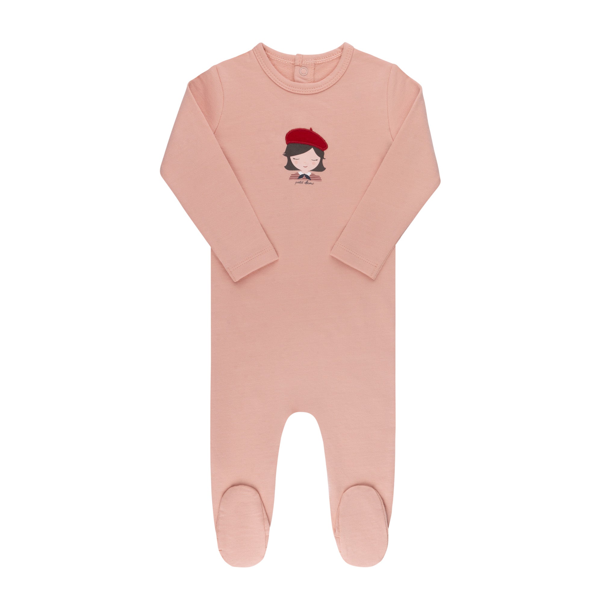 French Terry French Girl Footie + Beanie