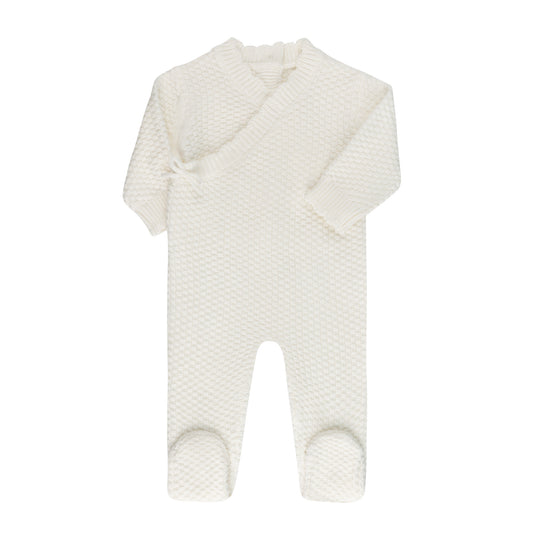 Moss Knit Ivory Footie