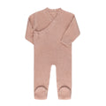 Moss Knit Pink Footie