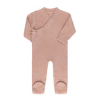 Moss Knit Pink Footie