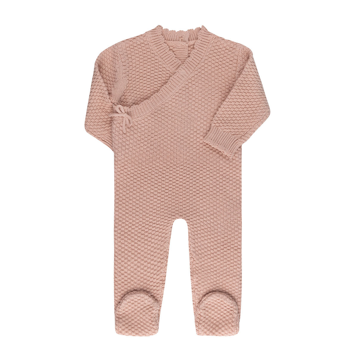 Moss Knit Pink Footie