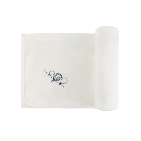 Ely's & co Velour Embroidered Hot Air Balloon Blanket