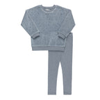 Velour Cluster Leaf Velour Top and cotton legging Lounge Set