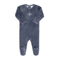 Ely's & co Velour Embroidered Hot Air Balloon Footie