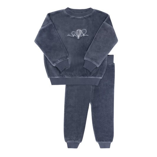 Ely's & co Velour Embroidered Hot Air Balloon Lounge Set