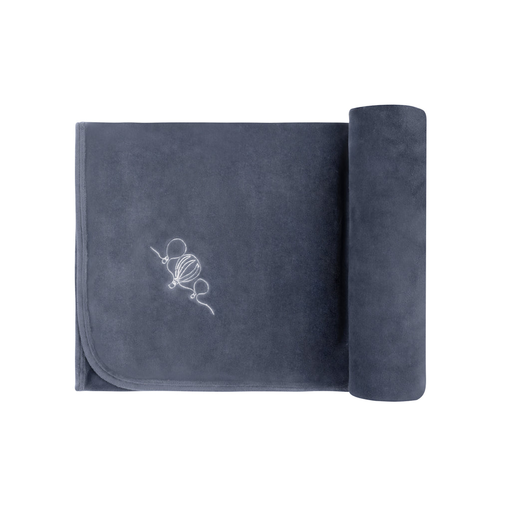Ely's & co Velour Embroidered Hot Air Balloon Blanket