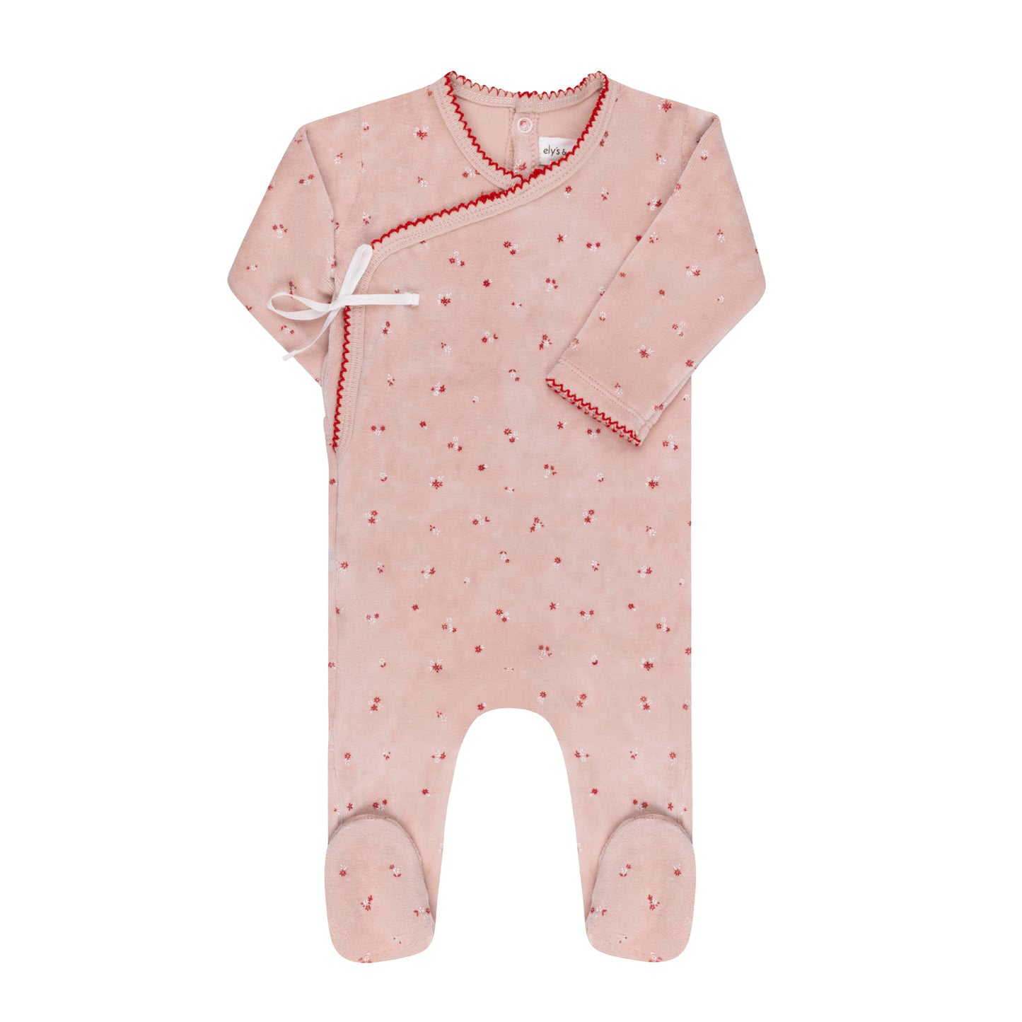 Velour Cluster Flower footie