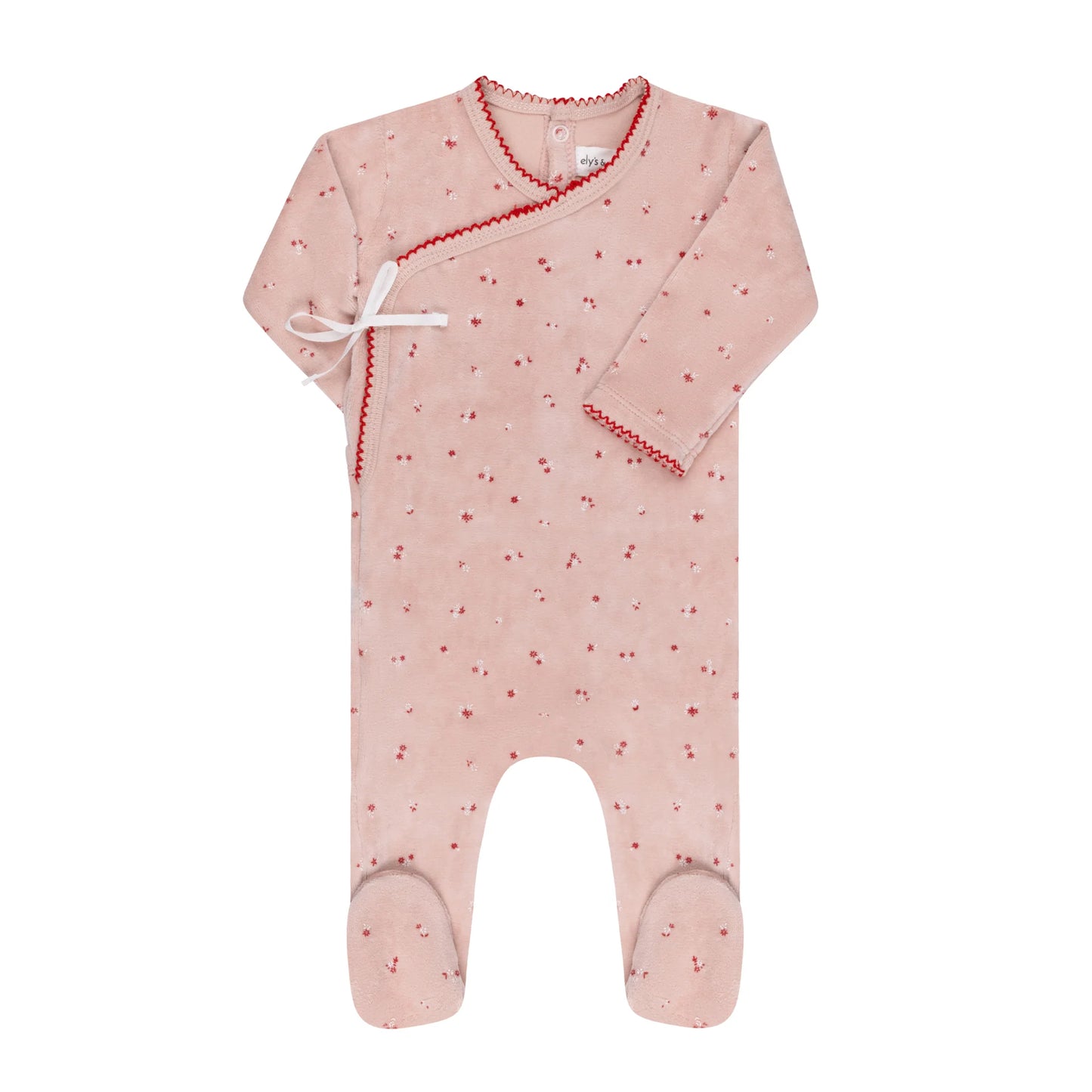 Velour Cluster Flower Footie
