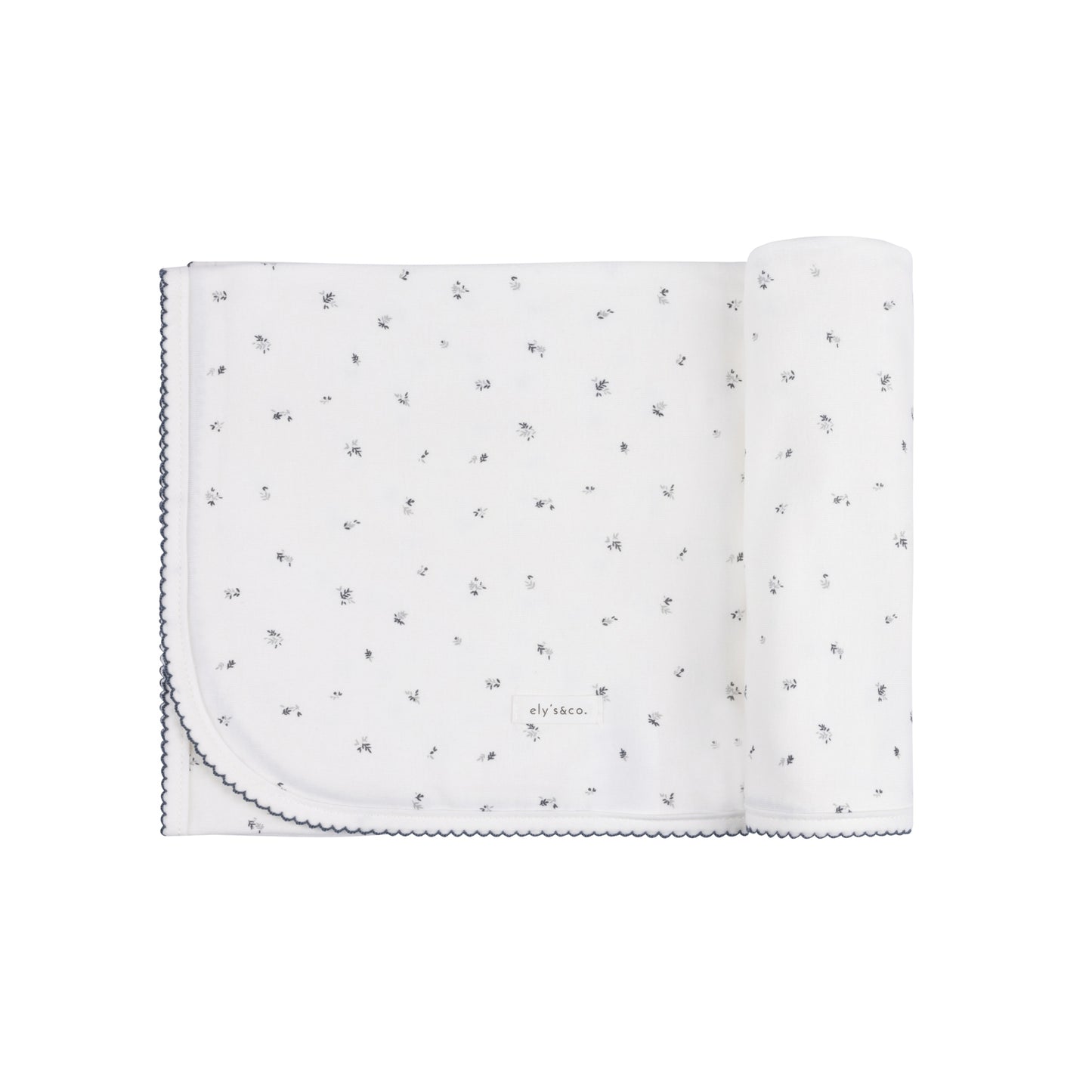 Velour Cluster Leaf Cotton Blanket 40"