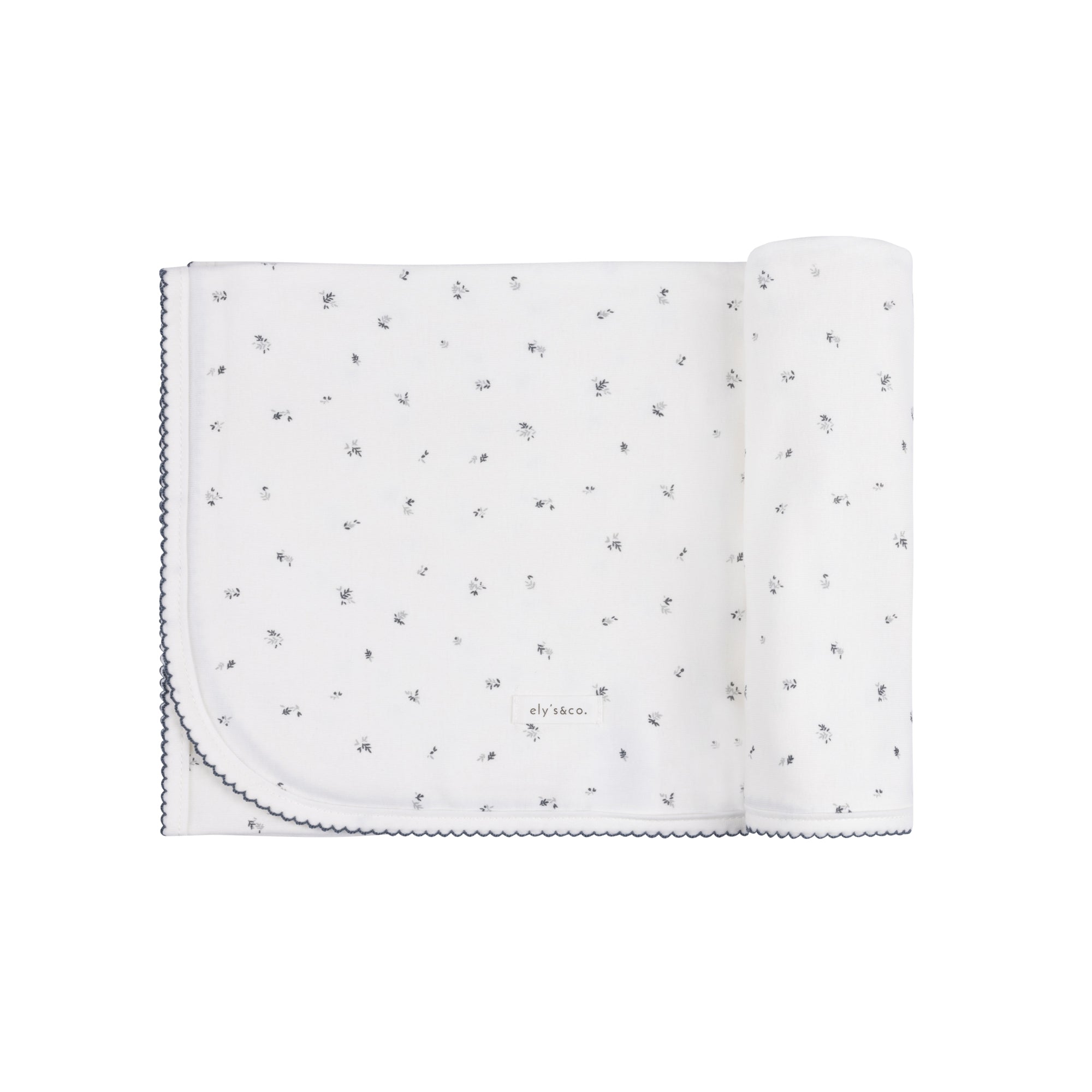 Velour Cluster Leaf Cotton Blanket 40"