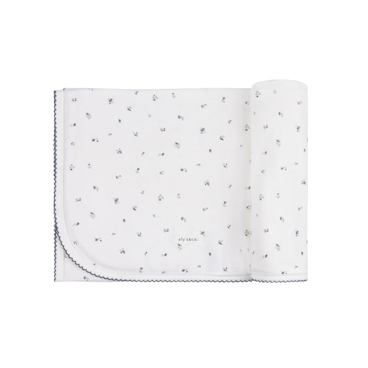 Velour Cluster Leaf Cotton Blanket 40"
