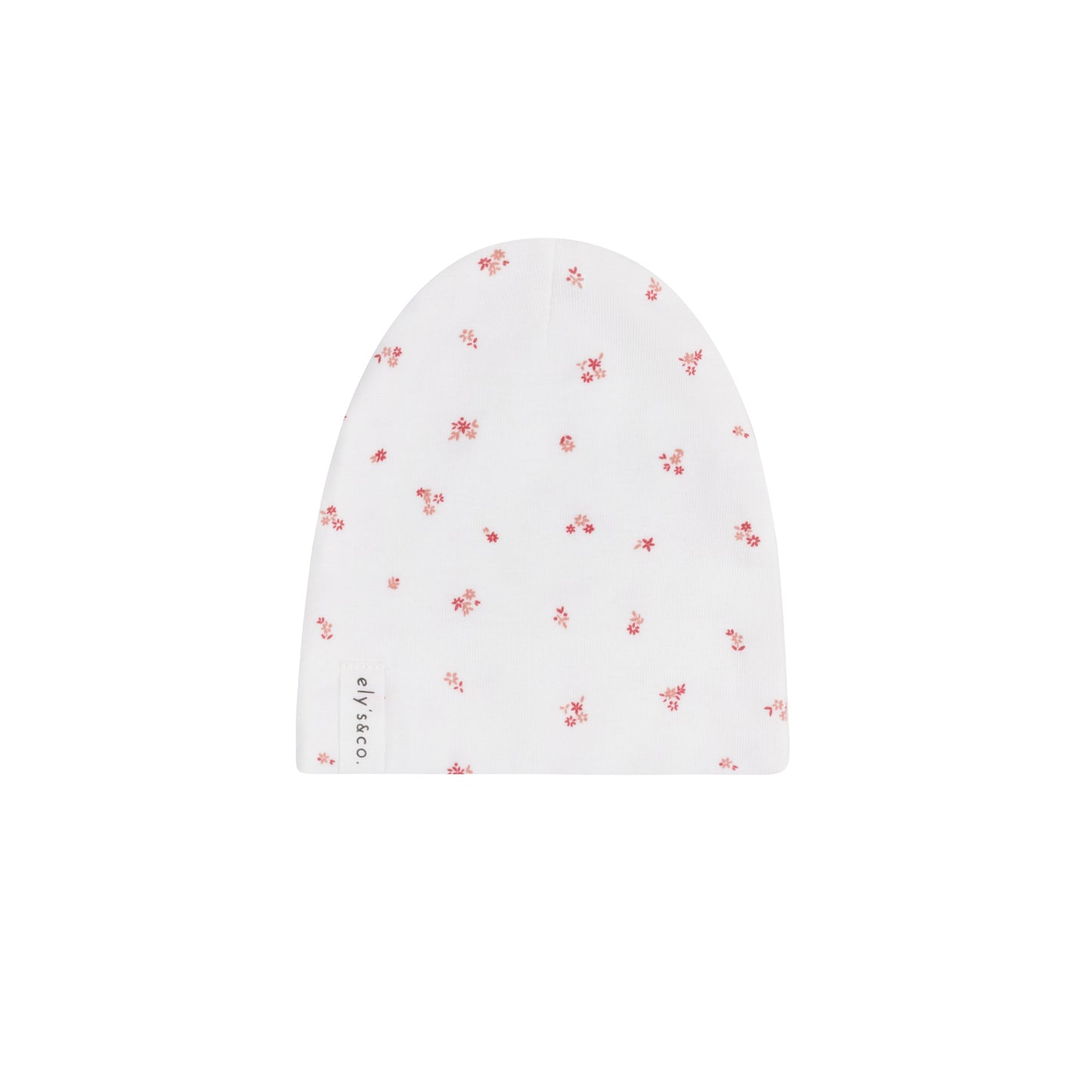 Velour Cluster Flower footie + Cotton Beanie