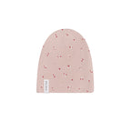 Velour Cluster Flower footie + Cotton Beanie
