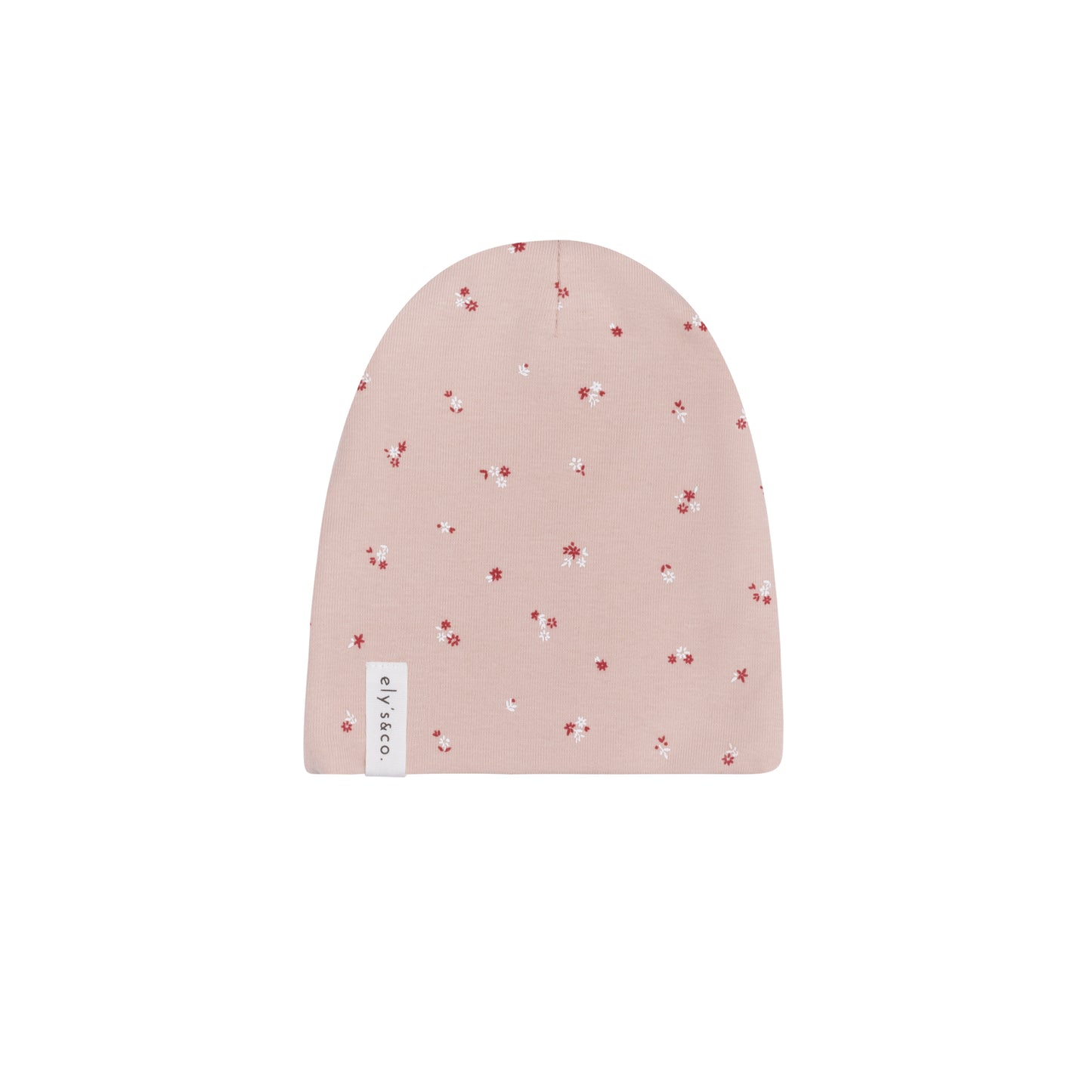 Velour Cluster Flower footie + Cotton Beanie