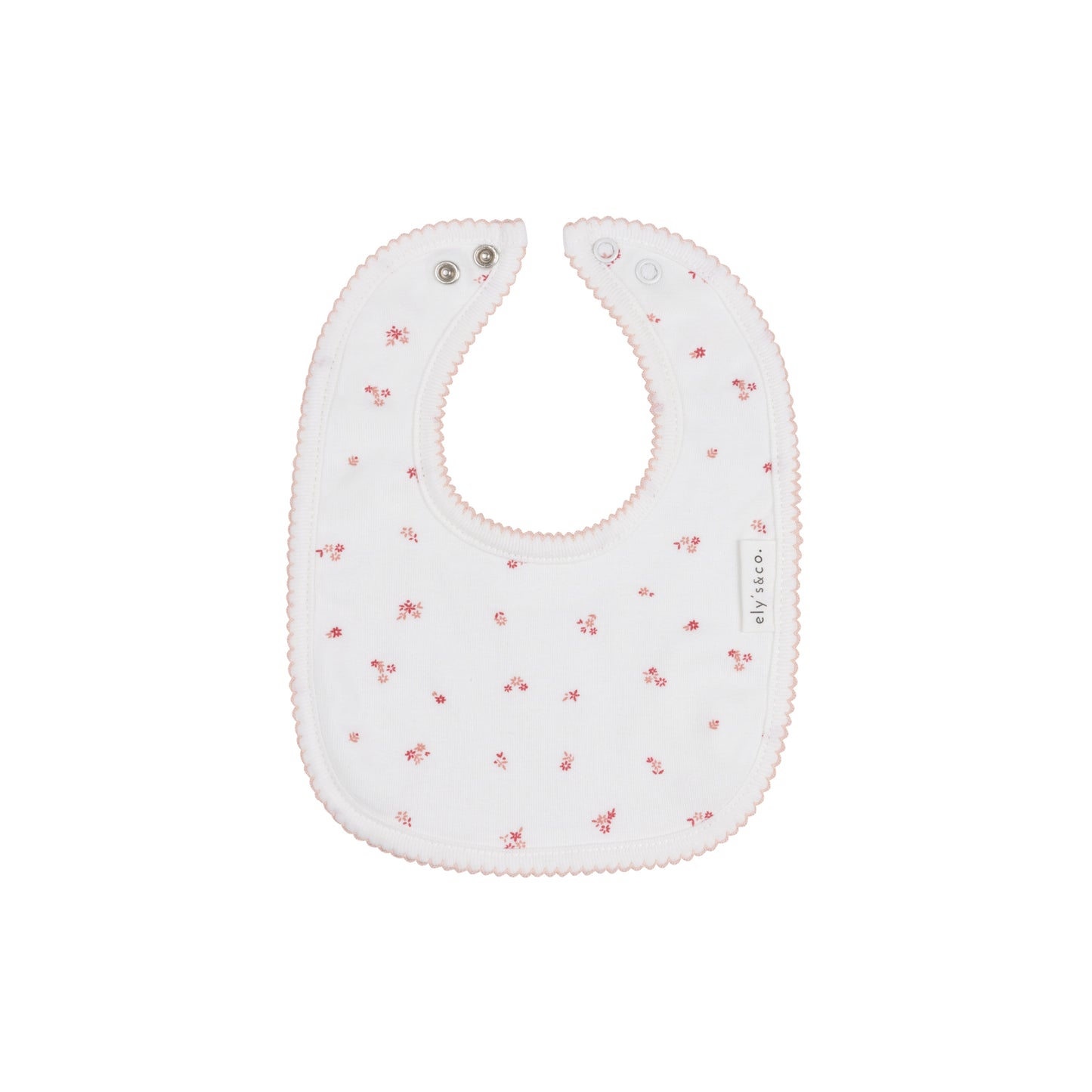 Velour Cluster Flower Cotton Bib