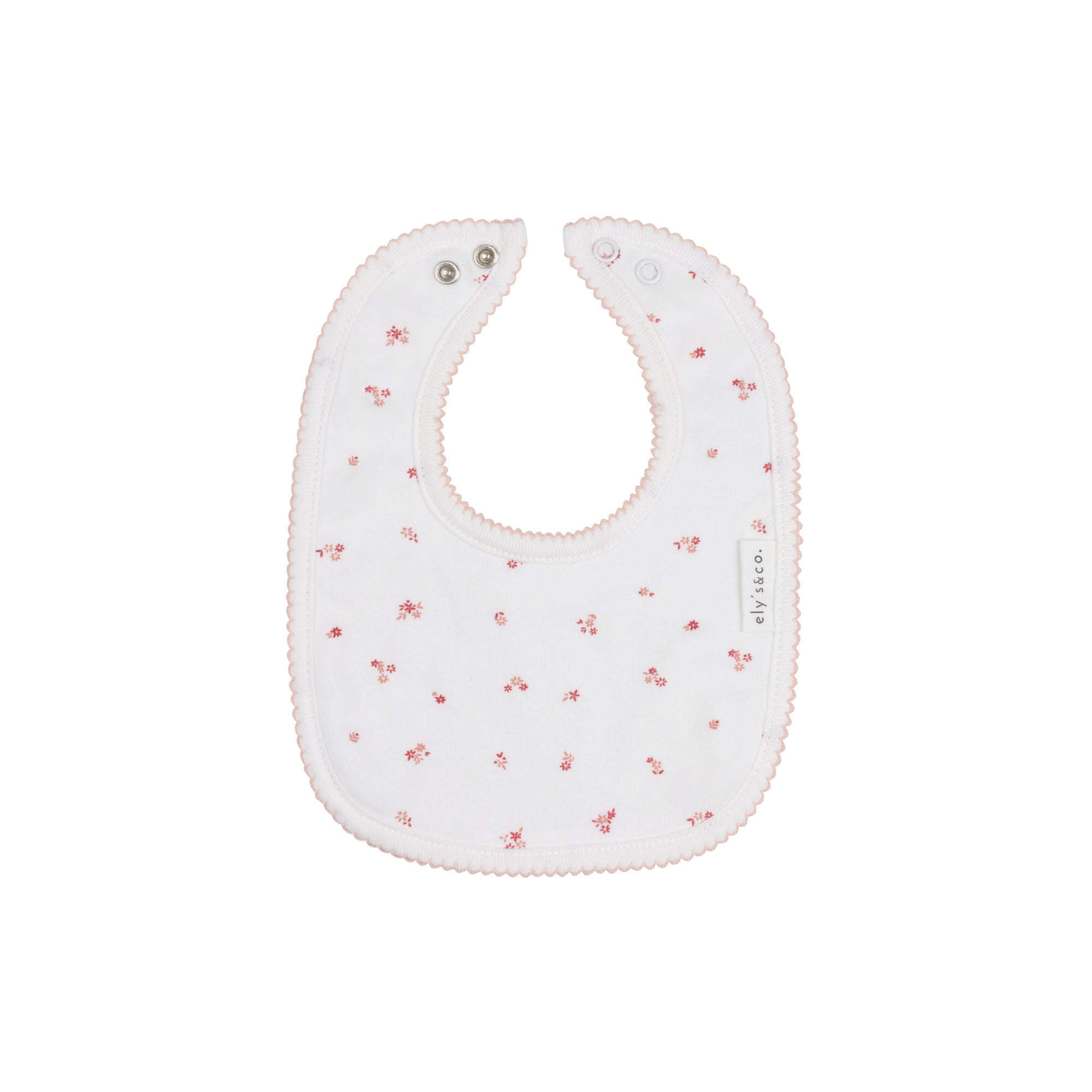 Velour Cluster Flower Cotton Bib