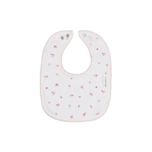 Velour Cluster Flower Cotton Bib