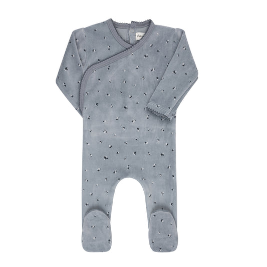 Velour Cluster Leaf footie