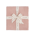 Moss Knit Pink Blanket