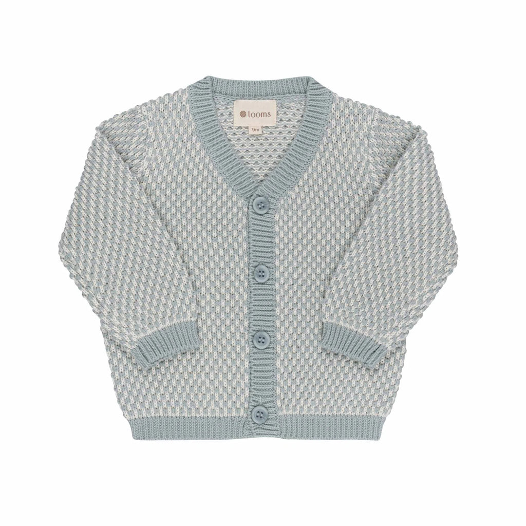 Ely's & co Bubble Knit Blue Cardigan