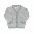 Ely's & co Bubble Knit Blue Cardigan