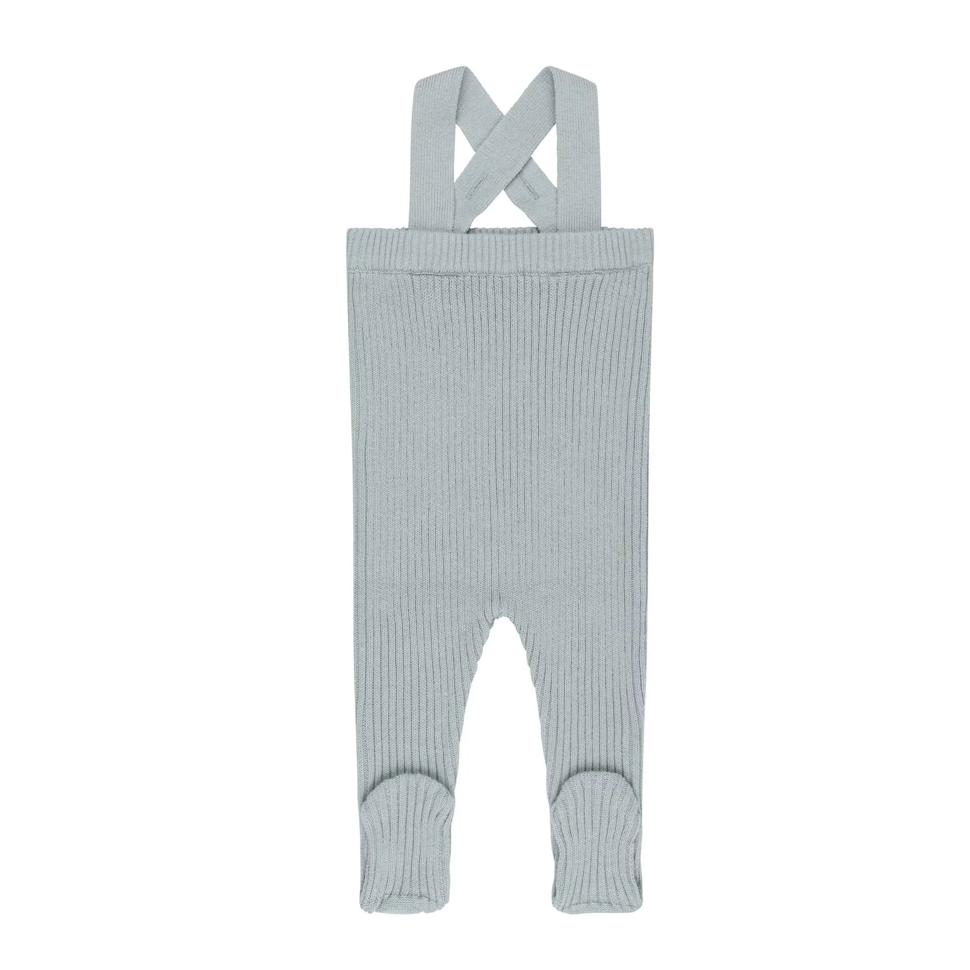 Ely's & co Bubble Knit Blue Ribbed Overalls