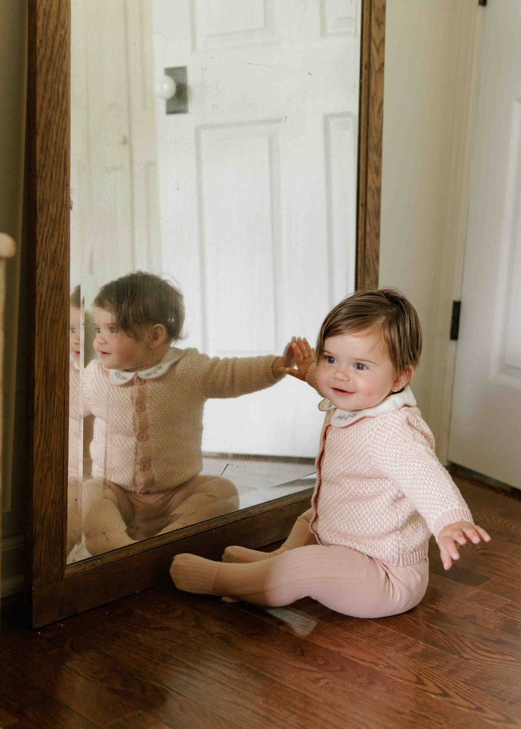 Ely's & co Bubble Knit Mauve Ribbed Overalls