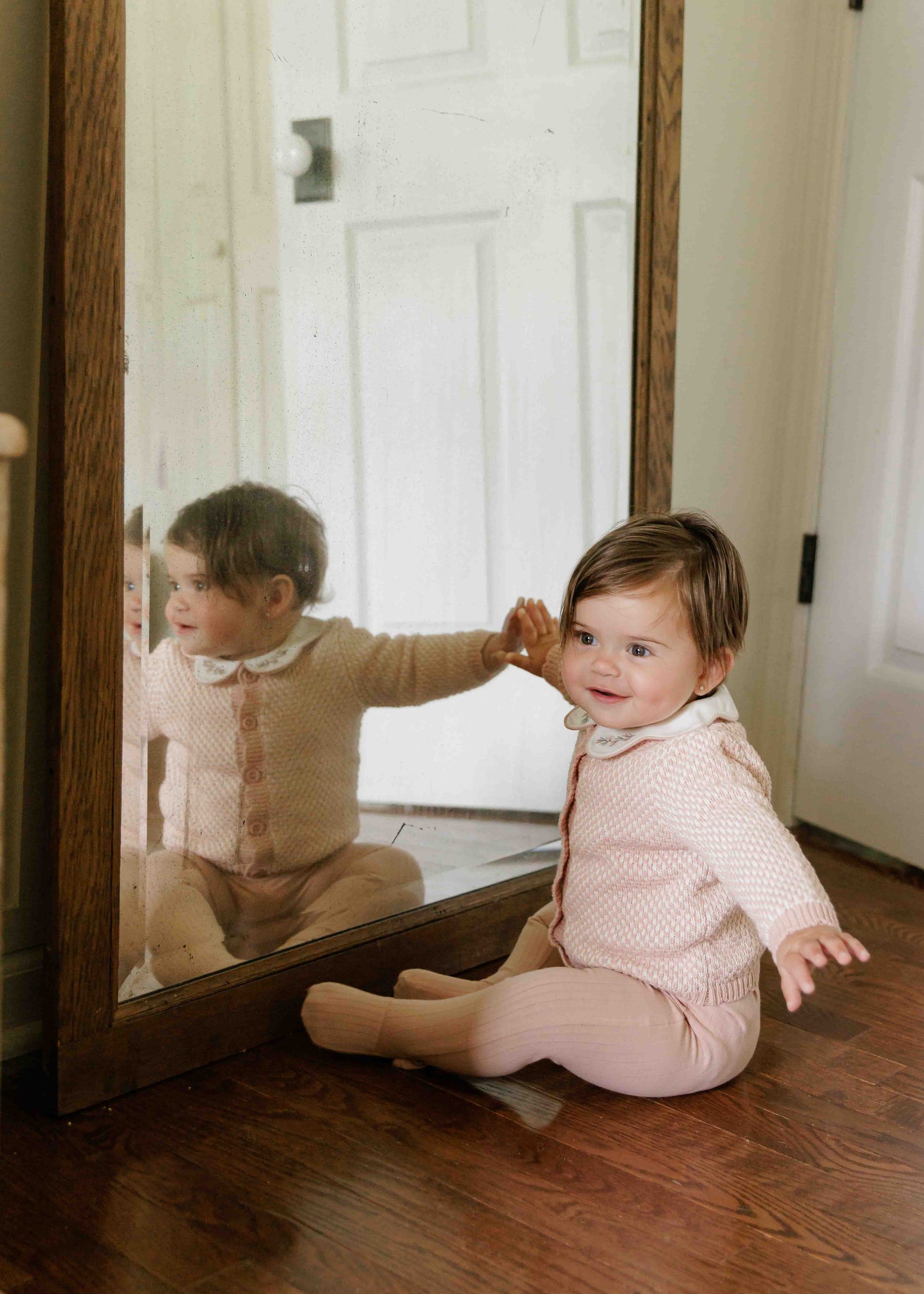 Ely's & co Bubble Knit Mauve Ribbed Overalls
