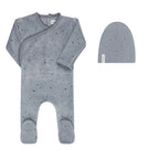 Velour Cluster Leaf footie + beanie