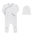 Velour Cluster Leaf footie + beanie