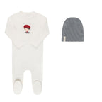 French Terry French Boy Footie + Beanie