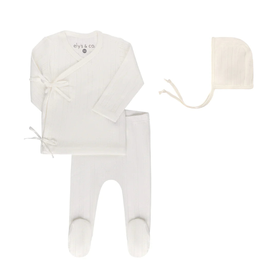 Squiggle Pointelle Boys 3 pc set Bris outfit