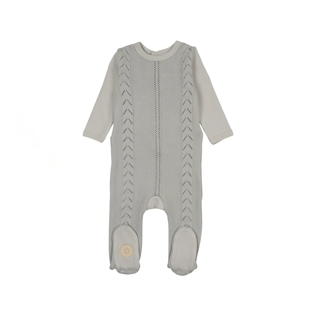 Cable Front Footie & Hat Set