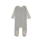 Cable Front Footie & Hat Set